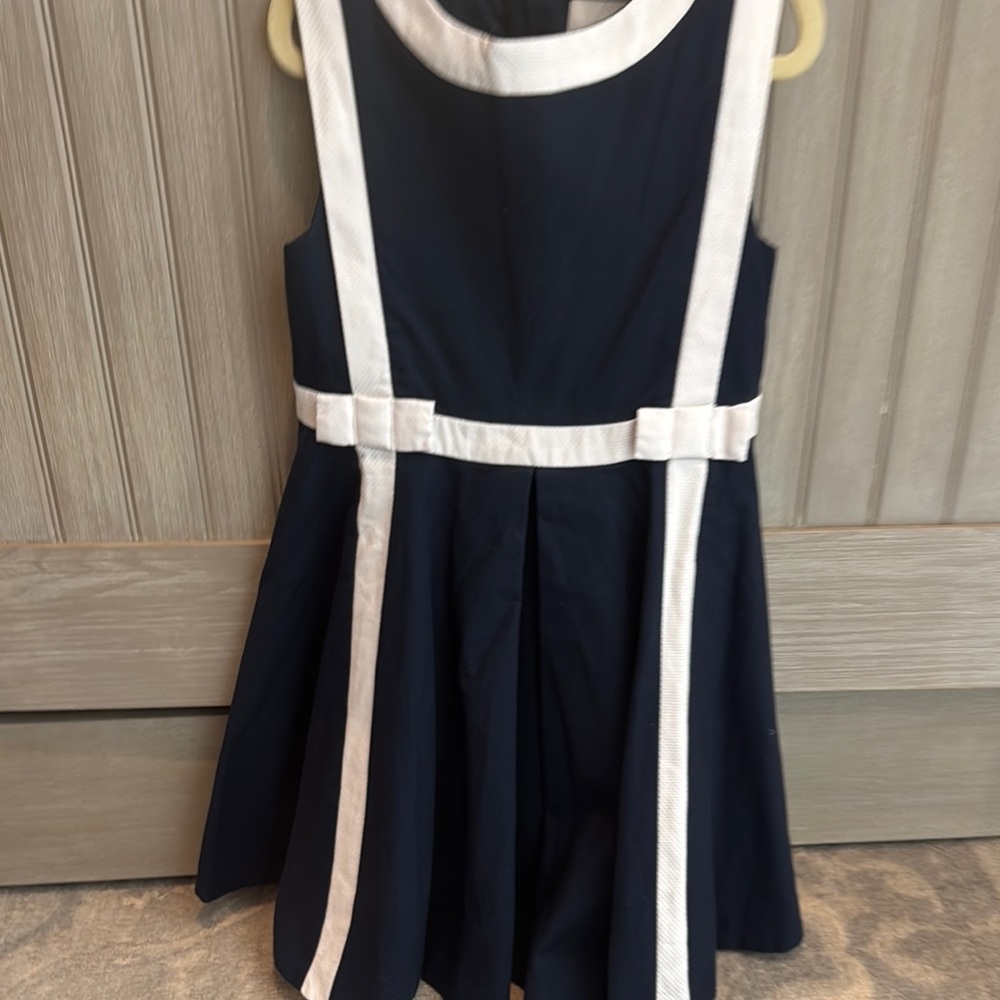 Elegant Navy and White Kids Dress